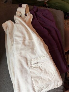 JoyLab Prune Purple Fleece Overalls